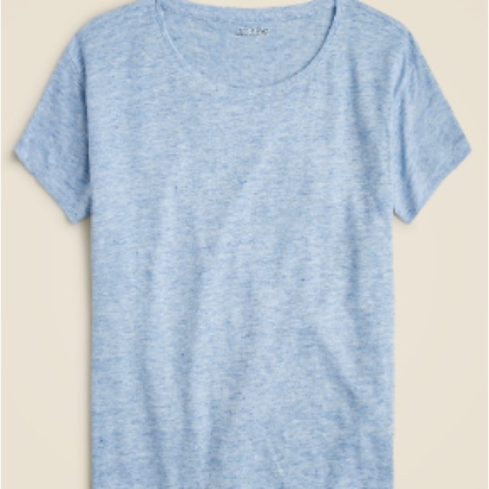 NWT popular J.Crew relaxed linen periwinkle blue tee